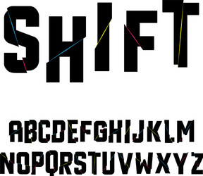 abstract shift alphabet vector image