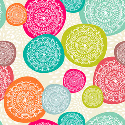 merry christmas circle seamless pattern background vector image