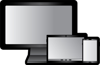 computer monitor icon image vector