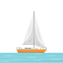 sailboat isolated vector image