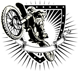 motorcross shield vector image