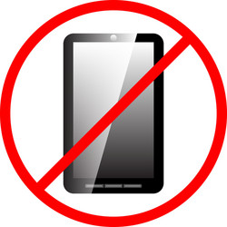 icon ban cell phone vector image