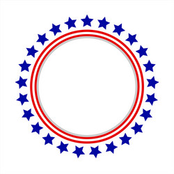 american symbols round frame logo vector image