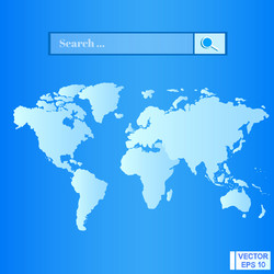 search bar and map vector image