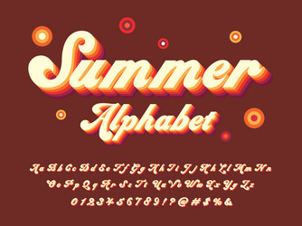 groovy font vector image