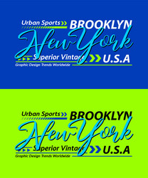 New york urban calligraphy typeface superior vector