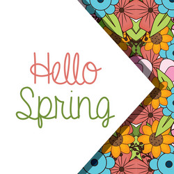 hello spring design vector image