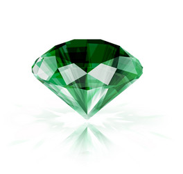 emerald isolated on white - eps10 vector image