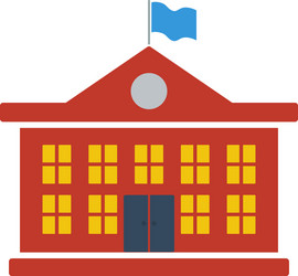 icon school building in ui colors vector image