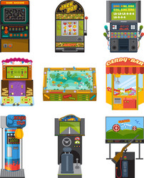 game machine arcade gambling games hunting vector image