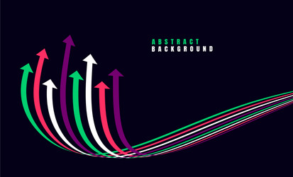 financial growth arrows with colorful vector