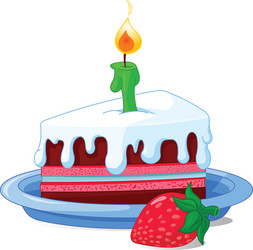 birthday cake vector image