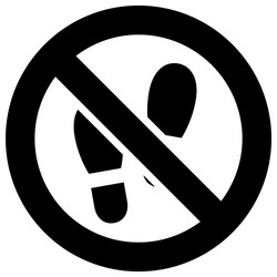 no step here forbidden sign modern round sticker vector image