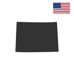 us state of colorado on the map vector image