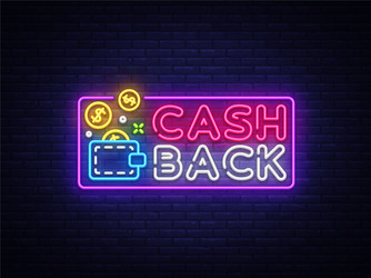 Cash back sign design template wallet vector