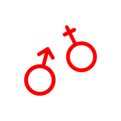 flat line gender icon vector image