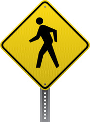 pedestrian crossing sign vector image