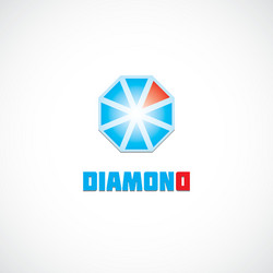 diamond icon logo vector image