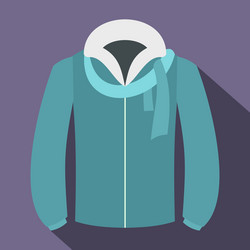 winter jacket icon flat style vector image