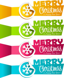 christmas banners with snowflakes vector image