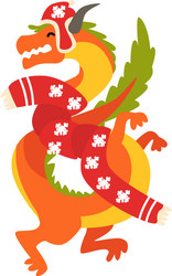 dragon symbol of new year cute animal chinese vector image