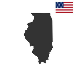 map of the us state illinois vector image