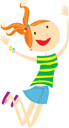 girl laughing vector image