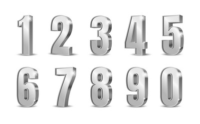 gold 3d numbers vector image