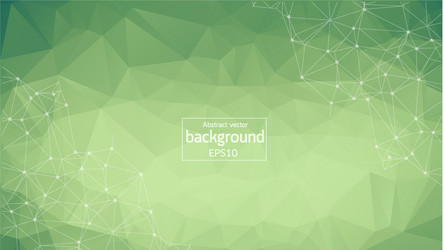 abstract polygonal green background vector image