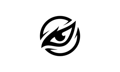 black eagles eye logo vector image