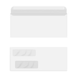 Two window envelope with security pattern mock-up vector