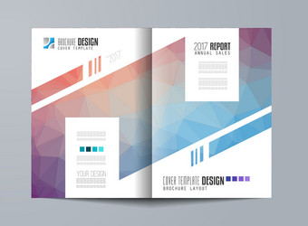 brochure template flyer design or depliant cover vector image