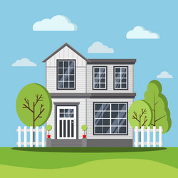 summer landscape with country house vector image