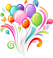 colorful balloons vector image