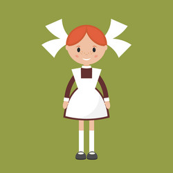 soviet schoolgirl vector image