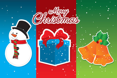 christmas design over colors background vector image