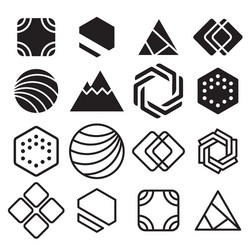 geometric abstract contour shapes with different vector image