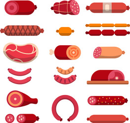 beef mariscos marbled meat and other different vector image