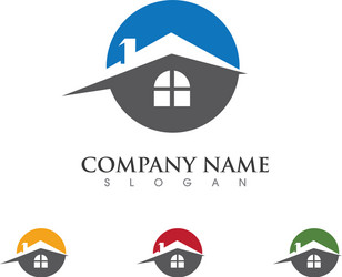 real estate property and construction logo design vector image