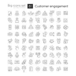 customer engagement linear icons set vector image