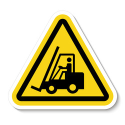 warning do not operate the forklift vector image