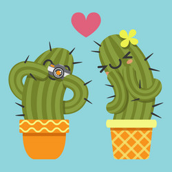 Camera cactus vector