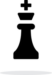 Chess king simple icon on white background vector