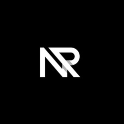 letter nr ar r n logo design simple vector image