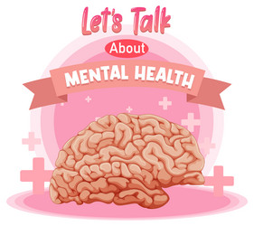 poster design for mental health vector image