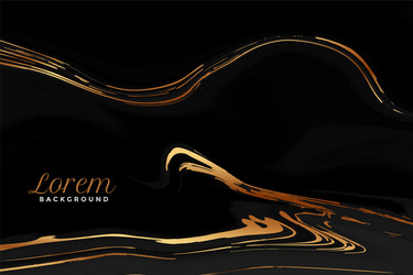 abstract marble style black and gold texture vector image