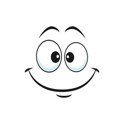 emoticon in good mood isolated happy smiley emoji vector image