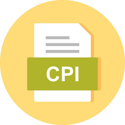 cpi file document icon vector image