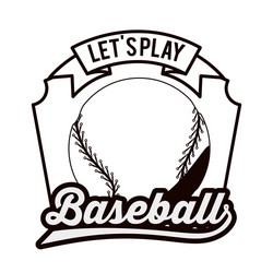 Baseball league design vector