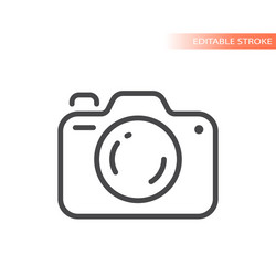 photo camera simple line icon vector image